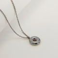 Jewelry wholesale Chubby Vapor Bubble 26 Alphabet Pendant Stainless Steel Necklace