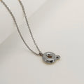 Jewelry wholesale Chubby Vapor Bubble 26 Alphabet Pendant Stainless Steel Necklace