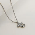 Jewelry wholesale Chubby Vapor Bubble 26 Alphabet Pendant Stainless Steel Necklace