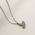 Jewelry wholesale Chubby Vapor Bubble 26 Alphabet Pendant Stainless Steel Necklace