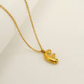 Jewelry wholesale Chubby Vapor Bubble 26 Alphabet Pendant Stainless Steel Necklace