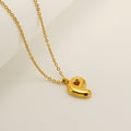 Jewelry wholesale Chubby Vapor Bubble 26 Alphabet Pendant Stainless Steel Necklace
