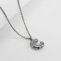 Jewelry wholesale Chubby Vapor Bubble 26 Alphabet Pendant Stainless Steel Necklace