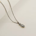 Jewelry wholesale Chubby Vapor Bubble 26 Alphabet Pendant Stainless Steel Necklace