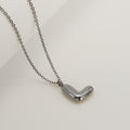Jewelry wholesale Chubby Vapor Bubble 26 Alphabet Pendant Stainless Steel Necklace