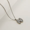 Jewelry wholesale Chubby Vapor Bubble 26 Alphabet Pendant Stainless Steel Necklace