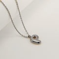 Jewelry wholesale Chubby Vapor Bubble 26 Alphabet Pendant Stainless Steel Necklace