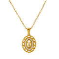 Jewelry wholesale Love Hollow Letter Stainless Steel Pendant Necklace