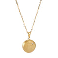 Jewelry wholesale Round Stainless Steel Letter Pendant Necklace with Diamonds