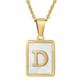 Jewelry wholesale Shell Letter Pendant Stainless Steel Necklace