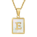 Jewelry wholesale Shell Letter Pendant Stainless Steel Necklace