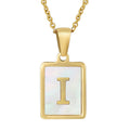 Jewelry wholesale Shell Letter Pendant Stainless Steel Necklace