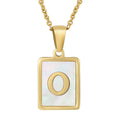 Jewelry wholesale Shell Letter Pendant Stainless Steel Necklace