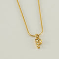Jewelry wholesale Stainless Steel 26 English Diamonds Small Letter Pendant Snake Chain Necklace
