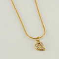 Jewelry wholesale Stainless Steel 26 English Diamonds Small Letter Pendant Snake Chain Necklace