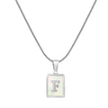 Jewelry wholesale Stainless Steel Snakebone Chain 26 Letter Square Shell Pendant Necklace