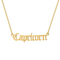Jewelry wholesale Old English Constellation Stainless Steel Necklace