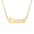 Jewelry wholesale Old English Constellation Stainless Steel Necklace