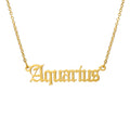 Jewelry wholesale Old English Constellation Stainless Steel Necklace