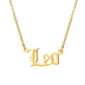 Jewelry wholesale Old English Constellation Stainless Steel Necklace