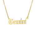 Jewelry wholesale Old English Constellation Stainless Steel Necklace