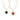 Jewelry wholesale Dainty Stainless Steel Red Black Zircon Heart Pendant Necklaces
