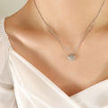 Jewelry wholesale Wholesale High Polish Rose Gold Plated Heart Pendant Necklaces