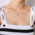 Jewelry wholesale Elegant Dainty Jewelry PVD White Shell Heart Pendant Necklaces