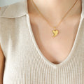 Jewelry wholesale High Quality Jewelry 18K Gold Plated Irregular Heart Pendant Necklace