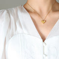 Jewelry wholesale Hot Sale Dainty Inlaid Zircon Heart Pendant Necklaces For Women