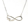 Jewelry wholesale Infinite Symbol Character MOM Letter Pendant Stainless Steel Necklace