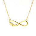 Jewelry wholesale Infinite Symbol Character MOM Letter Pendant Stainless Steel Necklace