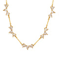 Jewelry wholesale New Arrival Jewelry Stainless Steel Heart Zircon Link Chain Necklaces