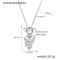 Jewelry wholesale New Arrival Jewelry Zircon Melting Heart Pendant OT Chain Necklace
