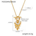 Jewelry wholesale New Arrival Jewelry Zircon Melting Heart Pendant OT Chain Necklace