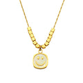 Jewelry wholesale New Arrival Smiley Pendant Stainless Steel Necklace