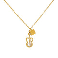 Jewelry wholesale New Arrival Stainless Steel 18k Gold Rabbit Pendant Necklace