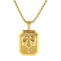 Jewelry wholesale Square Pendant 18K Personalized Pony Pattern Stainless Steel Necklace