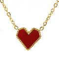 Jewelry wholesale Stainless Steel Personalized Niche Red Heart Necklace