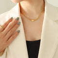 Jewelry wholesale Trendy Fine Jewelry 18K Gold Plated Heart Pendant NK Chain Necklace