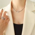 Jewelry wholesale Trendy Fine Jewelry 18K Gold Plated Heart Pendant NK Chain Necklace