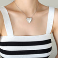 Jewelry wholesale Trendy High Polish 18K Gold Plated Heart Pendant Snake Chain Necklaces