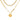 Jewelry wholesale Vintage 18k Gold Plated Double Disc Stainless Steel Necklace