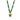 Jewelry wholesale Vintage Green Zircon Irregular Heart Pendant Beads Chain Necklaces