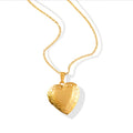 Jewelry wholesale Vintage High Quality Floral Pattern Heart Photo Case Pendant Necklace