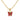 Jewelry wholesale Wholesale Red Butterfly Pendant Stainless Steel Necklace