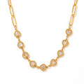 Jewelry wholesale Wholesale Stainless Steel Heart Zircon Chains Waterproof Necklaces