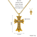 Jewelry wholesale Diamond Cross Pendant Stainless Steel Necklace