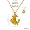 Jewelry wholesale Stainless Steel Anchor Vintage Snake Pendant Necklace