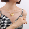 Jewelry wholesale Classic Fashion Jewelry Stainless Steel Large Heart Pedant Necklaces